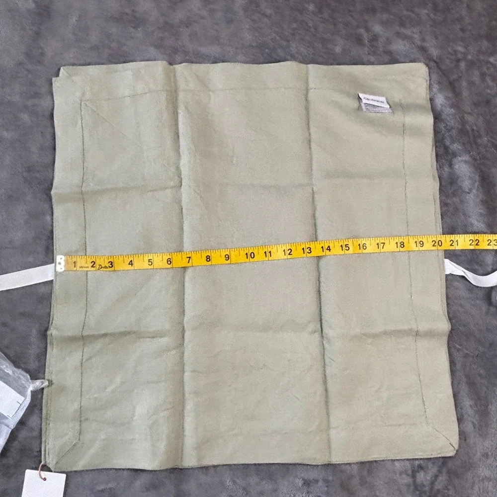 Quince European Linen Everyday Napkins Set of 4 Willowleaf Green 20x20 NEW